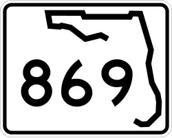 Straßenschild der Florida State Road 869