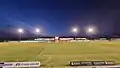Flutlichtspiel des TSV Steinbach Haiger gegen den FC Gießen von der Haupttribüne aus fotografiert (2022)
