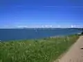 Blick über die Förde von Schilksee aus, im Hintergrund Laboe