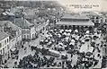 Markt von Landivisiau mit Markthalle, ca. 1910–1920