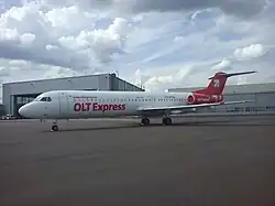 Fokker 100 der OLT Express Germany
