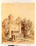 Ancienne fontaine des Bains de Sextius, en 1822