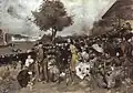 Auf der Pferderennbahn, Öl auf Leinwand, 1885–90