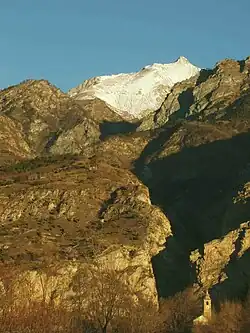 Der Berg von Foresto (Bussoleno) aus gesehen