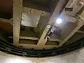12&nbsp;cm Zwillingsringrohrkanonen Modell 1882, Panzerturm vom Richterraum aus gesehen