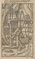 Heinzenkunst mit Tretradantrieb nach Agricola