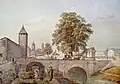 Die Tiefenhoflinde beim Wollishofertor, Blick nach Süden