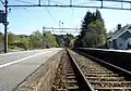 Blick von der Station Hellvik auf die Tunnel in Richtung Egersund