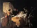 Der Tod von Leonardo da Vinci in den Armen des französischen Königs Franz I. (1781)