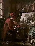 Selbstporträt im Atelier, etwa 1730/35