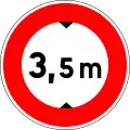 B12: Höchsthöhe (Hauteur limitée)