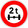 B13a: Höchstachslast (Limitation de poids par essieu)