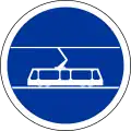 B27b: Straßenbahn (Voie réservée aux tramways)