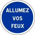 B29: Spezielle Verpflichtungen, die schriftlich angegeben sind (Hier: „Abblendlicht einschalten“) (aautres obligations)