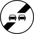 B34: Ende des Überholverbotes für Kraftfahrzeuge aller Art (Fin d'interdiction de dépasser)