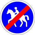 B42: Ende des Reitwegs (Fin d'un chemin réservé aux cavaliers)