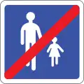 B55: Ende einer Fußgängerzone (Fin d'aire piétonne)