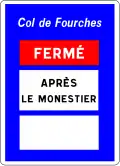 C14: Straßenzustand (geschlossen) (Praticabilité de la route - fermé)