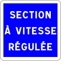 C51a: Abschnitt mit regulierter Geschwindigkeit (Présignalisation du début d'une section à vitesse régulée)