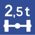 SC9: Für Fahrzeuge mit hohe Achslast empfohlene Strecke