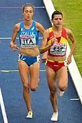 Francesca Bertoni (links) – ausgeschieden als Zwölfte in&nbsp;10:01,36&nbsp;min