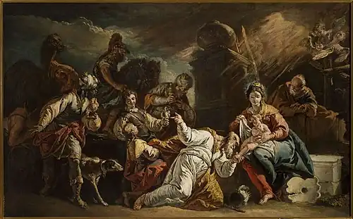 Anbetung der Könige, Öl auf Leinwand, 107,0 × 173,5&nbsp;cm, Nationalmuseum, Warschau