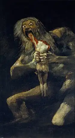 Ebenso von Goya das von The Obsessed für Lunar Womb verwandte Saturno devorando a su hijo