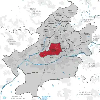 Lage von Frankfurt-Innenstadt II
