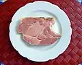 Gepökeltes und gekochtes Schweinekotelett