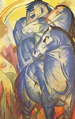 Der Turm der blauen Pferde von Franz Marc, 1913