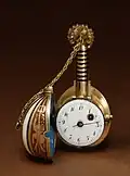 Taschenuhr, mandolinförmig, Uhr Franz Schmit, Österreich; Gehäuse Schweiz (?), 1830–1835, Sammlung Walters Art Museum