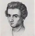 Franz Schmitt, Selbstporträt (Zeichnung), um 1835