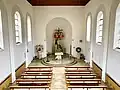 Franziskuskapelle, im Chor Darstellung der Stigmatisation des Franziskus von Hubert Elsässer