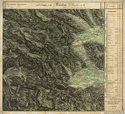 Das Gebiet von Garanas in der Franziszeischen Landesaufnahme, ca.&nbsp;1835
