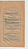 Bayerische Frauenhaar-Sammlung, Sammeltüte für Haare, 1918