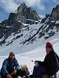 Fred Beckey mit 82 Jahren (rechts) in Alaska