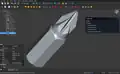 Modell eines Pozidriv-Bits in Part Design