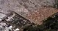 Luftbild mit Strand und Bootshafen bei Hüde (Ostufer) im Jahr 1989