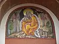 Mosaik des Propheten Elias mit dem Raben