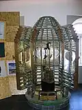 Fresnelsche Stufenlinse in der Ausstellung