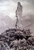 Mauerzahn kurz vor seinem Einsturz 1911