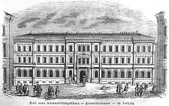 Fridericianum in Leipzig, Sitz des Chemikums der Universität Leipzig und des Antikenmuseums (1848)