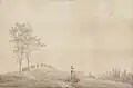 Caspar David Friedrich: Wallfahrt bei Sonnenuntergang, um&nbsp;1805