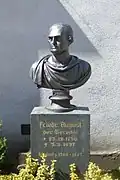 Sockel mit Büste Friedrich Augusts auf dem Schwedenstein