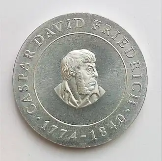 Münze zum 200.&nbsp;Geburtstag von C.&nbsp;D. Friedrich