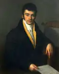 Doppelporträt von Friedrich und Therese Platzhoff, geb. Bemberg, 1817 gemalt von Heinrich Kolbe, Von-der-Heydt-Museum