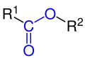 Fruchtester; R1 und R2 sind Organylreste, z. B. Alkylgruppen.