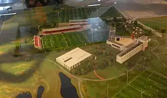 Modell des Caixa Futebol Campus vom Oktober 2015