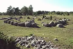 Runde Steinsetzung