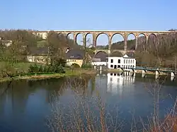 Göhrener Viadukt über dem Tal der Zwickauer Mulde (erbaut 1871)